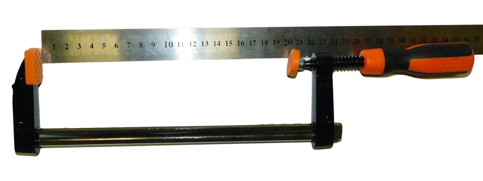 изображение Струбцина Bohrer F-тип 200x50мм (двухкомпонентная рукоятка)