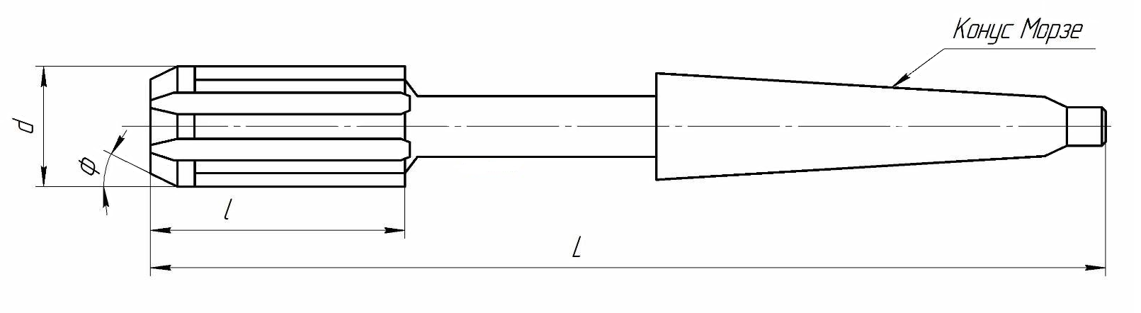 изображение Развертка d11,0 H 8 к/х машинная Р6АМ5 (41х175)