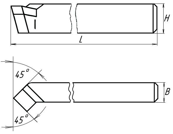 изображение Резец Проходной отогнутый 20х12х125 Т15К6