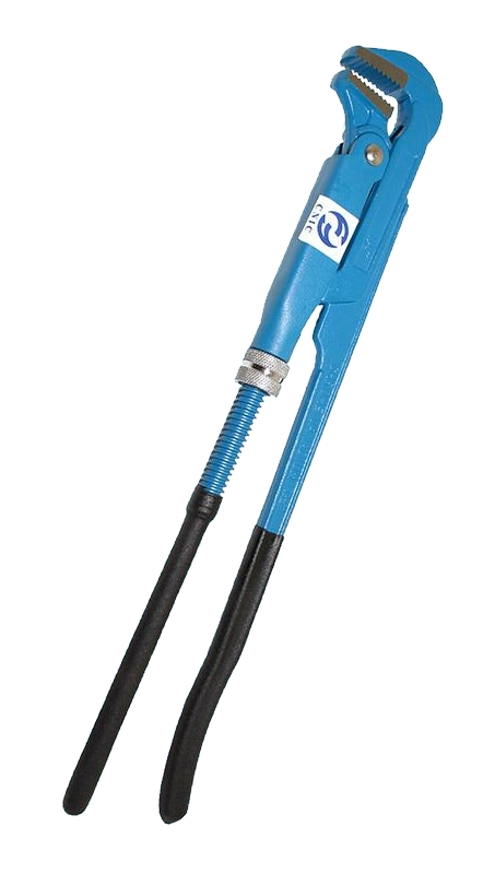 изображение Ключ Трубный КТР-0 (3/4") губки под углом 90 град. синие, шлифован. губ., обрез. ручки (BTP0675)