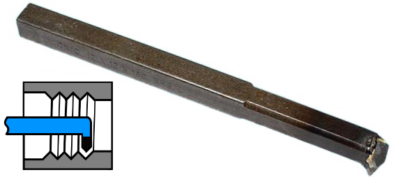 изображение Резец Резьбовой 10х10х140 Т5К10 для внутренней резьбы левый DIN 283-60